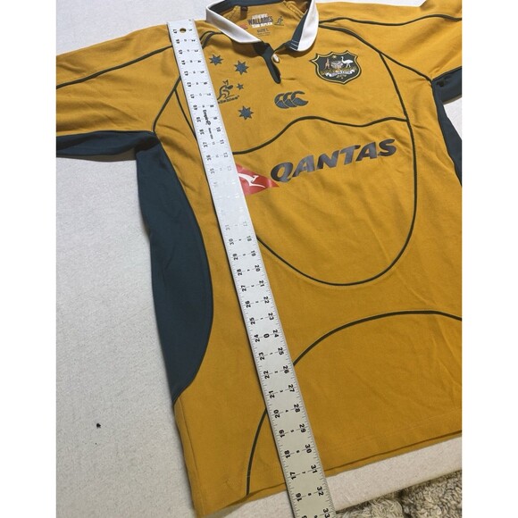 MEN'S RUGBY UNION AUSTRALIA WALLABIES 2007/2008 HOME SHIRT JERSEY MAILLOT SIZE L - Picture 11 of 11